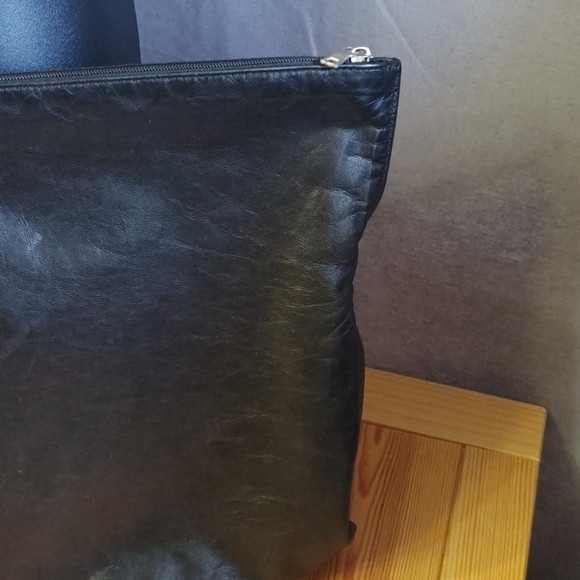 Mo851 Men's Leather Envelope Clutch Black - Picture 6 of 8